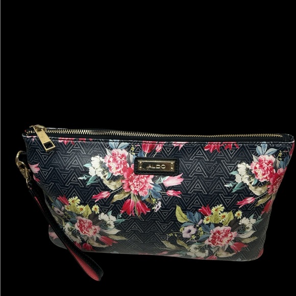 ALDO Black Floral Wristlet Clutch - Picture 5 of 7
